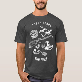 Fifth Grade Boo Crew Funny Halloween Party Tee Sc