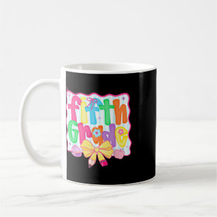 Fifth Grade Coquette Bow Ck To School First Day Of Coffee Mug