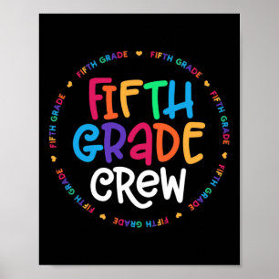 Fifth Grade Crew  5th Grade Back To School Teacher Poster