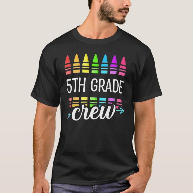 Fifth Grade Crew 5th School Day Team 5th Grade T-Shirt (Front)