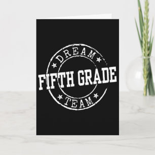 Fifth Grade Dream Team 5th Grade Gifts For Teacher Card