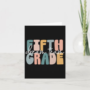 Fifth Grade Dream Team Groovy Teacher Back To Scho Card
