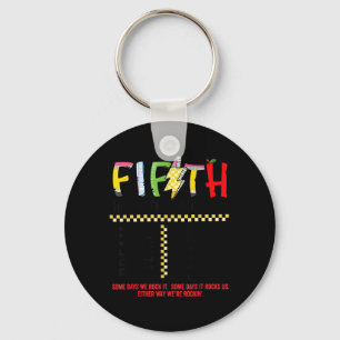 Fifth Grade Dream Team Rocks Back to School Key Ring