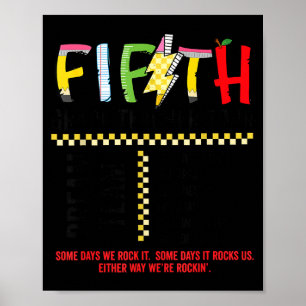 Fifth Grade Dream Team Rocks Back to School Poster