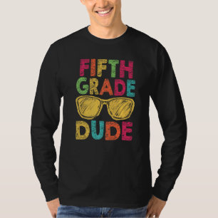 Fifth Grade Dude Retro Vintage Back To School 5th  T-Shirt