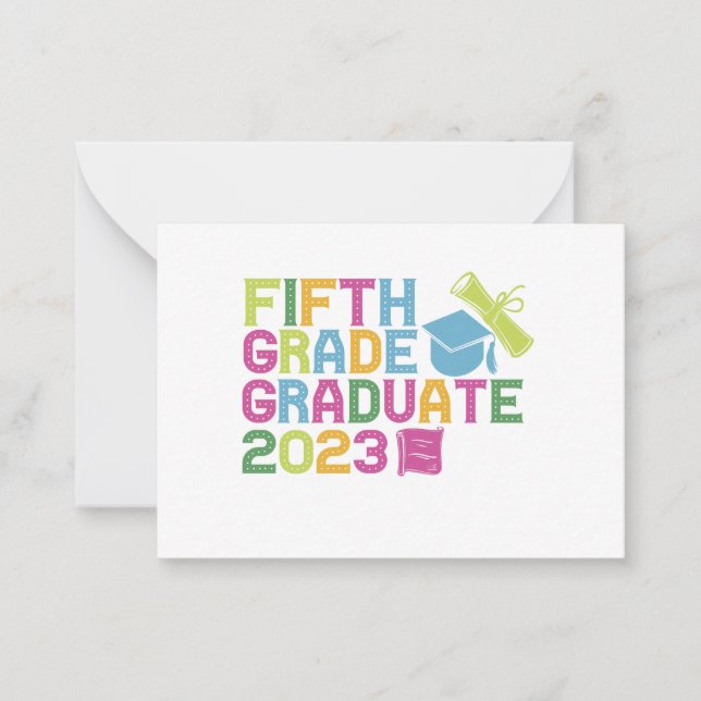 Fifth Grade Graduate 2023 Graduation Vacation Gift Card (Front)