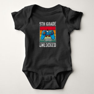 Fifth Grade Level Unlocked Video Game Student Gift Baby Bodysuit