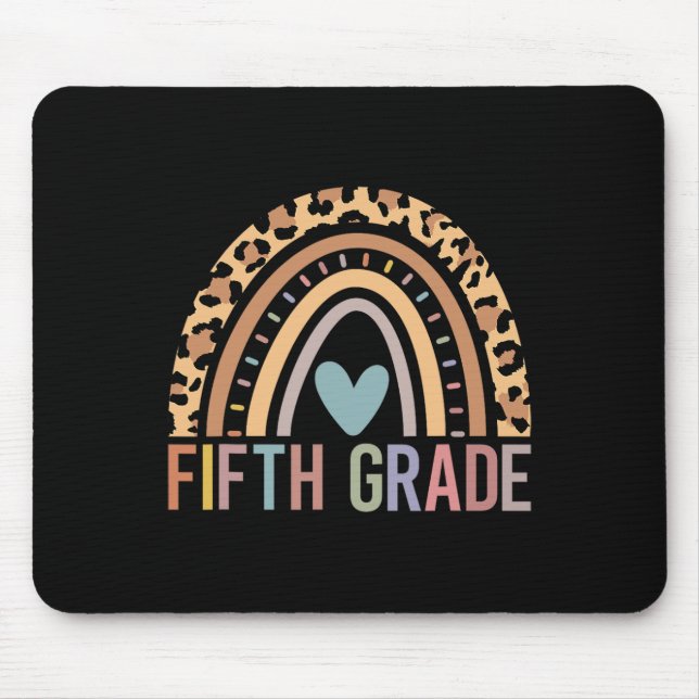 Fifth Grade Rainbow Girls Boys Teacher Team 5th Gr Mouse Pad (Front)