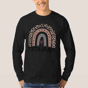 Fifth Grade Rainbow Leopard Girls Teacher Team 5th T-Shirt