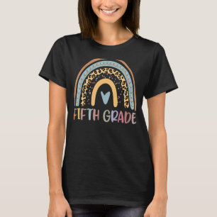 Fifth Grade Rainbow Leopard Girls Teacher Team 5th T-Shirt