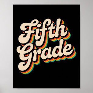 Fifth Grade Retro Teacher Poster