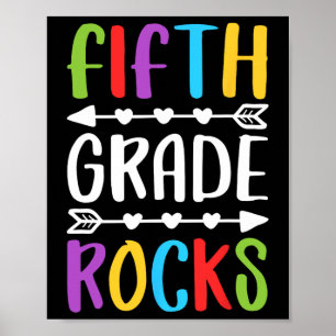 Fifth Grade Rocks  5th Grade Back To School   Poster