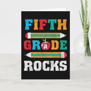 Fifth Grade Rocks Back To School Student Kids Gift Card