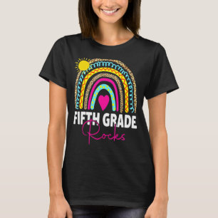 Fifth Grade Rocks Team 5th Grade Teacher Back To R T-Shirt