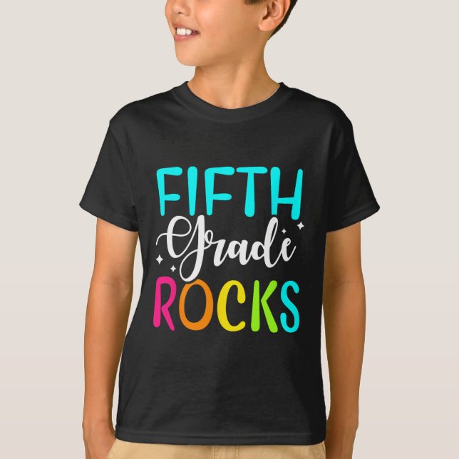 Fifth Grade Rocks  Team 5th Grade Teacher  T-Shirt (Front)