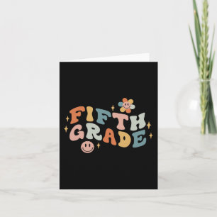 Fifth Grade Teacher Back To School Retro 5th Grade Card