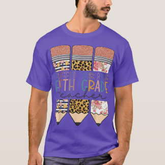 Fifth Grade Teacher Funny Leopard Pencil Back To S T-Shirt