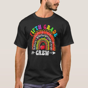 Fifth Grade Teacher Rainbow Back To School 5th Gra T-Shirt