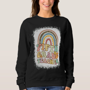 Fifth Grade Teacher Retro Groovy 5th Grade Teachin Sweatshirt