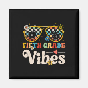 Fifth Grade Vibes - 5th Grade Team Retro 1st Day o Magnet