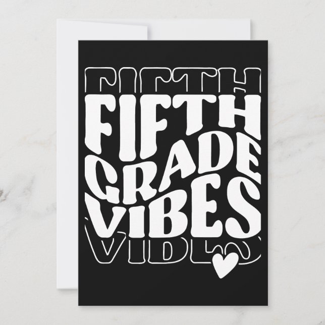 Fifth Grade Vibes Back To School Holiday Card (Front)