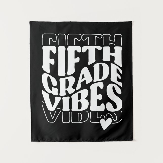 Fifth Grade Vibes Back To School Tapestry (Front)