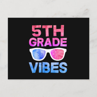 Fifth Grade Vibes First Day Of School Announcement Postcard