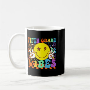 Fifth Grade Vibes Smile Face Groovy First Day Of Coffee Mug