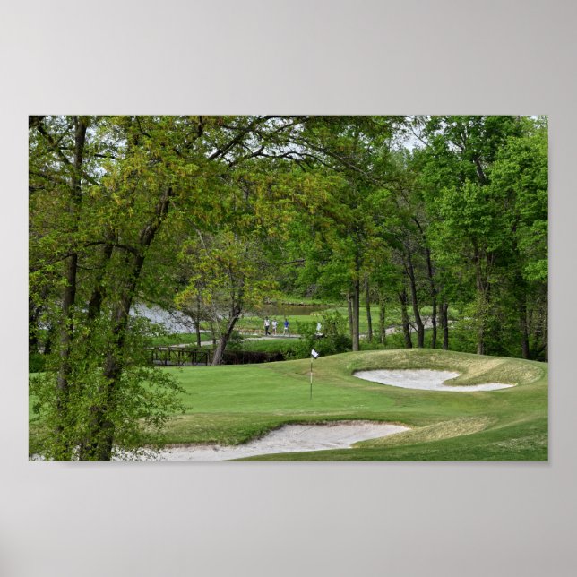 Fifth Green, Ironhorse Golf Course, Leawood, Kansa Poster (Front)