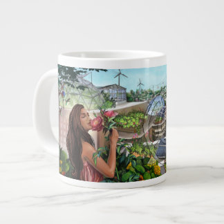 Fifth Sacred Flower Girl Jumbo Mug