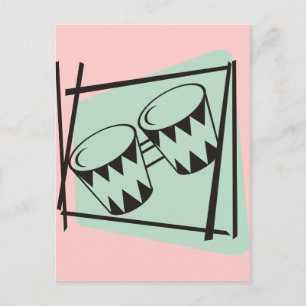 Fifties Bongos Postcard