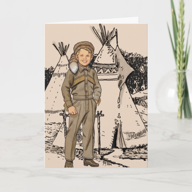 Fifties Daniel Boone Card (Front)