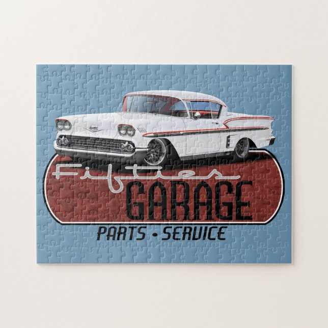 Fifties Garage Jigsaw Puzzle (Horizontal)