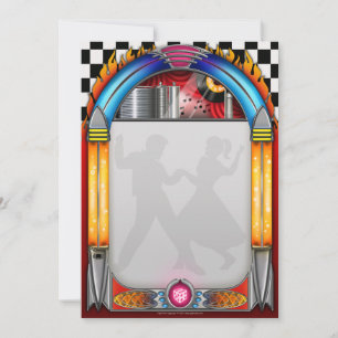 Fifties Party Invitations, 50's Rock n Roll Card
