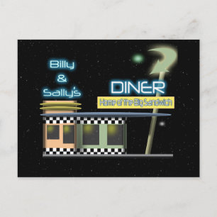 Fifties Style Diner Postcard