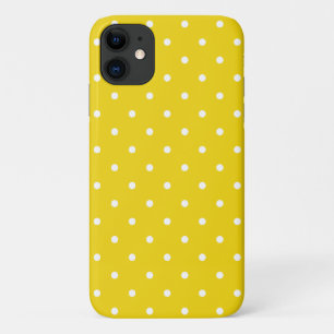 Fifties Style Lemon Polka Dot iPhone, Plus and Pro iPhone 11 Case