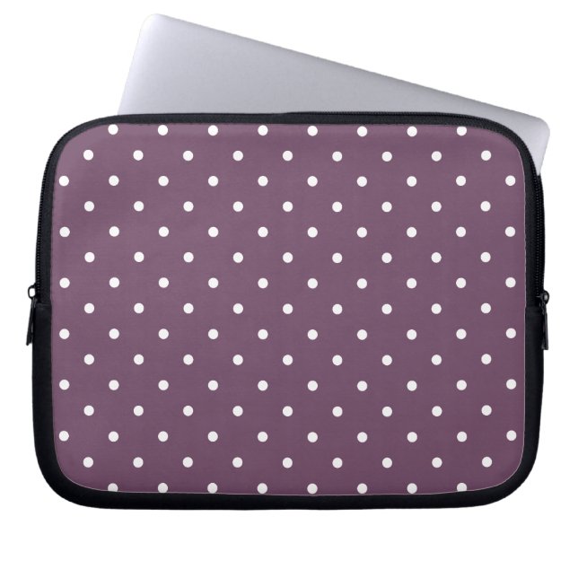 Fifties Style Purple Polka Dot Laptop/iPad 2 Case (Front)