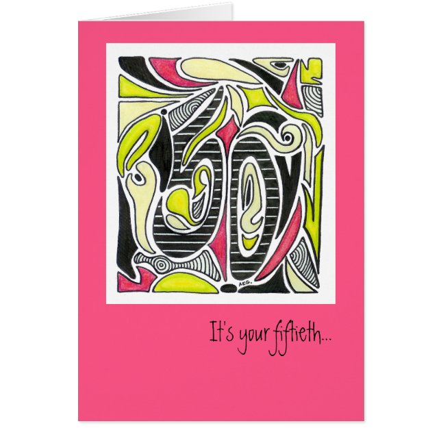 Fiftieth Celebration | Customisable Card (Front)