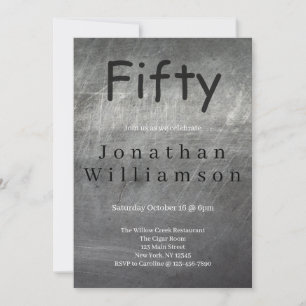 Fifty 50th Birthday Party For Him Invitation