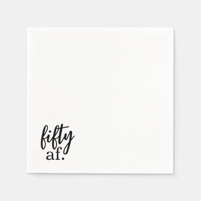 Fifty Af Cocktail Napkins (Front)