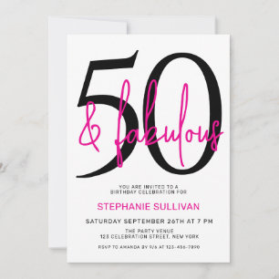 Fifty and Fabulous 50th Birthday Party Invitation