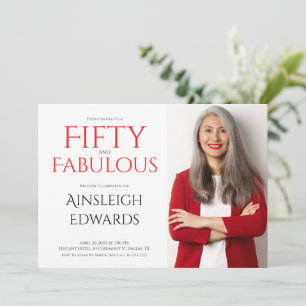 Fifty and Fabulous 50th Birthday Party Invitation