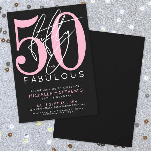 Fifty And Fabulous 50th Birthday Party Invitation