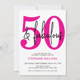 Fifty and Fabulous 50th Birthday Party Invitation
