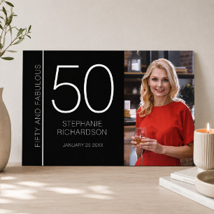 Fifty and Fabulous 50th Birthday Photo Poster