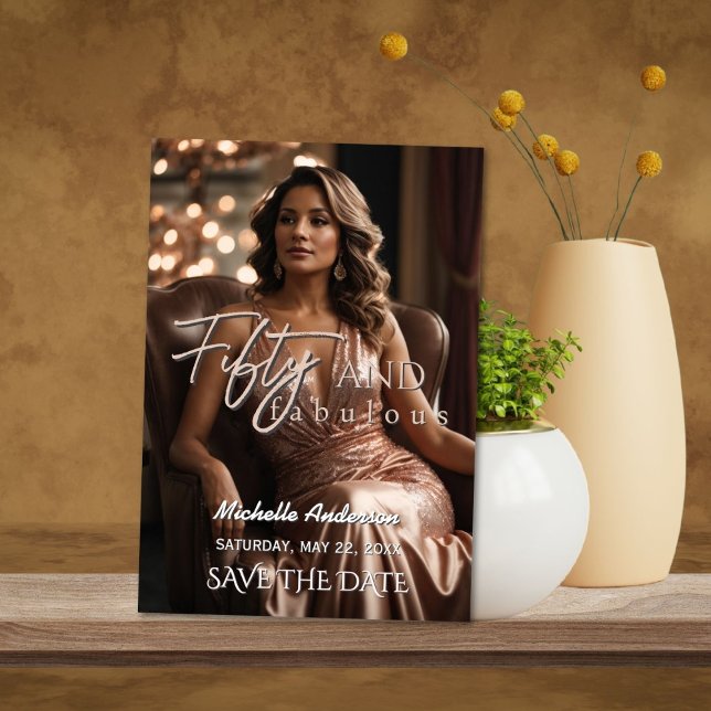 Fifty and Fabulous 50th Birthday Save the Date (Creator Uploaded)