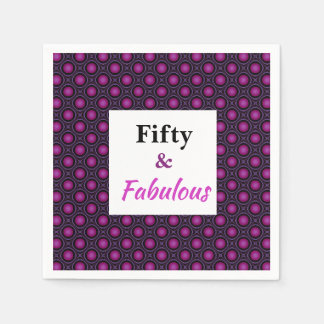 Fifty and Fabulous Birthday Collection Napkin