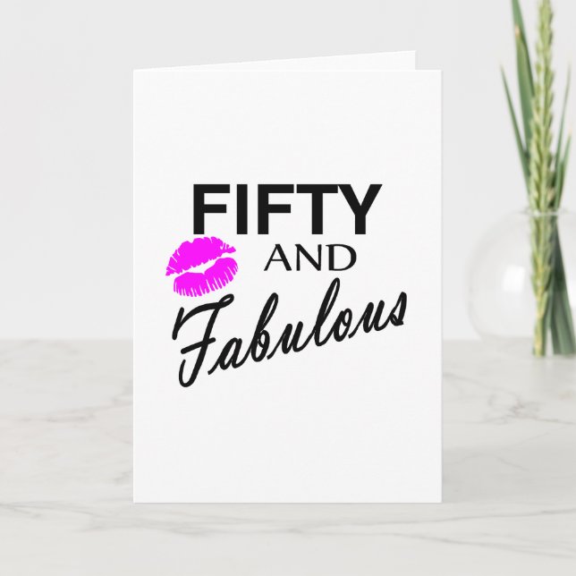 Fifty And Fabulous Card (Front)