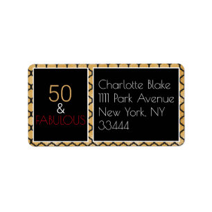 Fifty and Fabulous Label
