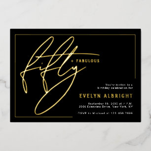 Fifty and Fabulous Minimal 50th Birthday Party